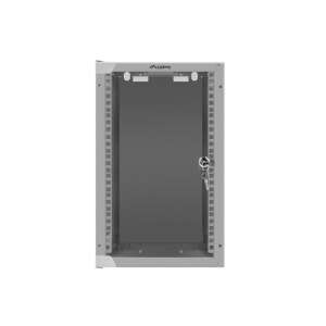 Lanberg 10" Fali rack szekrény (Üveg) 9U 280x310mm - Szürke