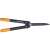 Fiskars HS72 hedge trimmer, black and orange handles, stainless steel blades