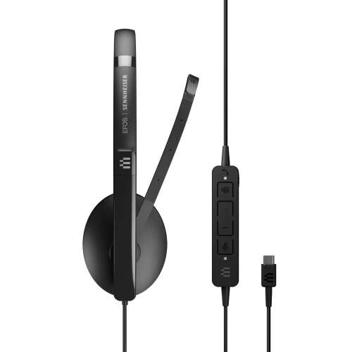 Sennheiser Epos Demant Adapt 160T ANC USB-C кабелни слушалки, черни, с интегрирано управление