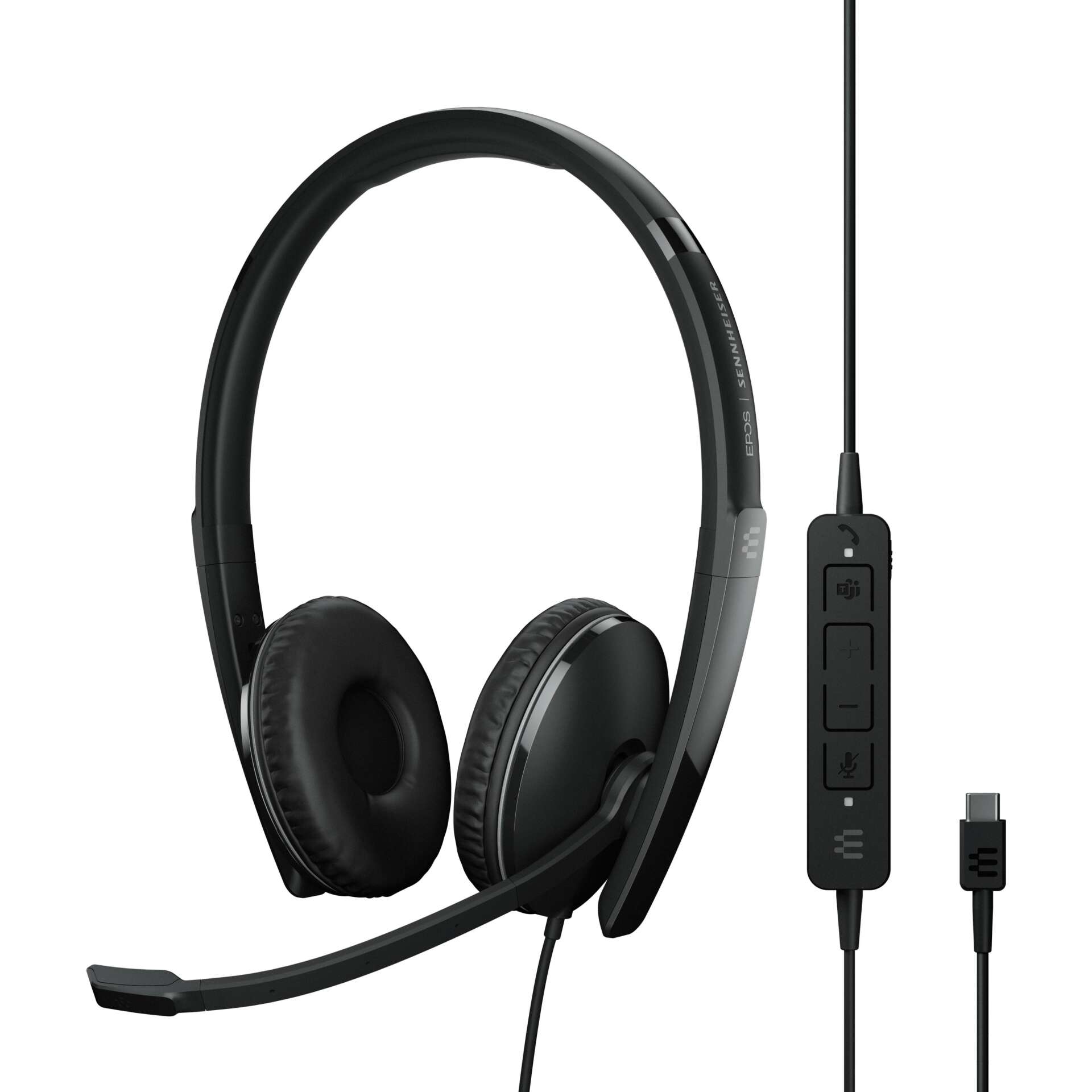 Sennheiser epos demant adapt 160t anc usb-c vezetékes headset - fekete