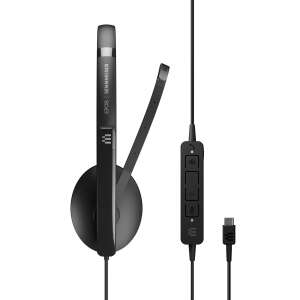 Sennheiser Epos Demant Adapt 160T ANC USB-C wired headset, black, with inline control - Sennheiser