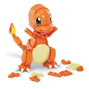 Zestaw konstrukcyjny Mega Construx Pokemon Charmander, 180 elementów, budowalna i pozowalna figurka, ponad 10 cm wysokości - Mattel