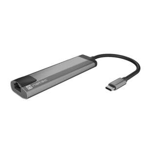 Hub USB-C Natec Fowler Go cu porturi HDMI, RJ-45 și USB-A - Natec