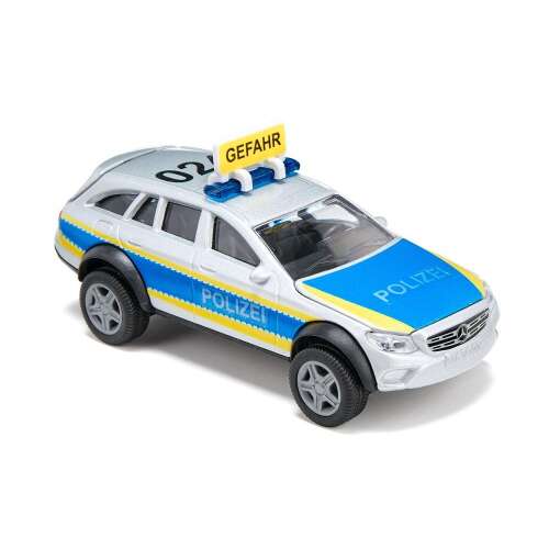 Siku Mercedes-Benz E-Class All-Terrain 4x4 rendőrautó, 1:50 méretarányú modell, veszélyjelzéssel - Siku
