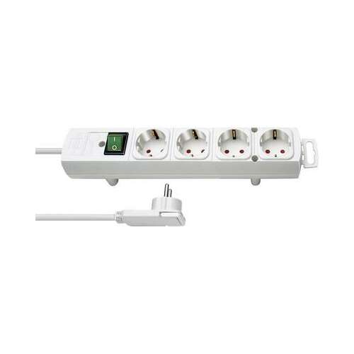 Brennenstuhl Comfort-Line Plus 4-fach Steckdosenleiste mit Kindersicherung, weiß, Draufsicht