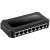 Cudy GS108D 8 portos Gigabit asztali switch, oldalnézet, fekete sárga portokkal