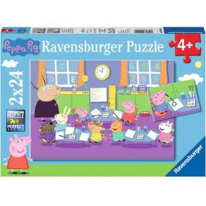 Ravensburger Peppa Pig 2x24 Teile Puzzle, Klassenzimmerszene - Ravensburger Puzzle