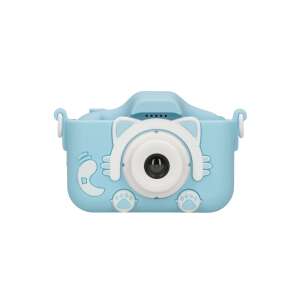 Extralink Kids Camera H27 cameră digitală albastră pentru copii cu design de pisică - Aparate foto