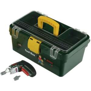 Klein Toys Bosch Zestaw Narzędzi z Wiertarką - Zabawkowa Skrzynka Narzędziowa i Elektronarzędzie - Klein