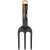 Fiskars Solid planting fork, black with orange handle, for planting and weeding