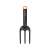 Fiskars Solid planting fork, black with orange handle, for planting and weeding