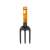 Fiskars Solid planting fork, black with orange handle, for planting and weeding