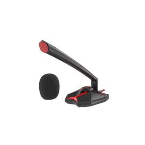 Natec Genesis Radium 200 Gaming Microphone, black and red, with pop filter - Audio