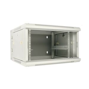 ExtraLink 6U 19-Zoll Wandmontage Rack Schrank - Offener Rahmen, abgewinkelte Ansicht - Extralink