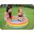 Child playing in Intex Sunset Glow inflatable kiddie pool, pink, yellow, blue, 86cm diameter
