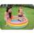 Child playing in Intex Sunset Glow inflatable kiddie pool, pink, yellow, blue, 86cm diameter