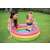 Child playing in Intex Sunset Glow inflatable kiddie pool, pink, yellow, blue, 86cm diameter