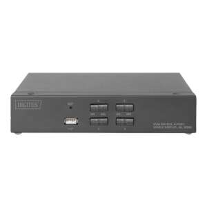 Comutator KVM Digitus DS-12880, 4 porturi HDMI, rezoluție 4K, vedere din față - Switch-uri KVM
