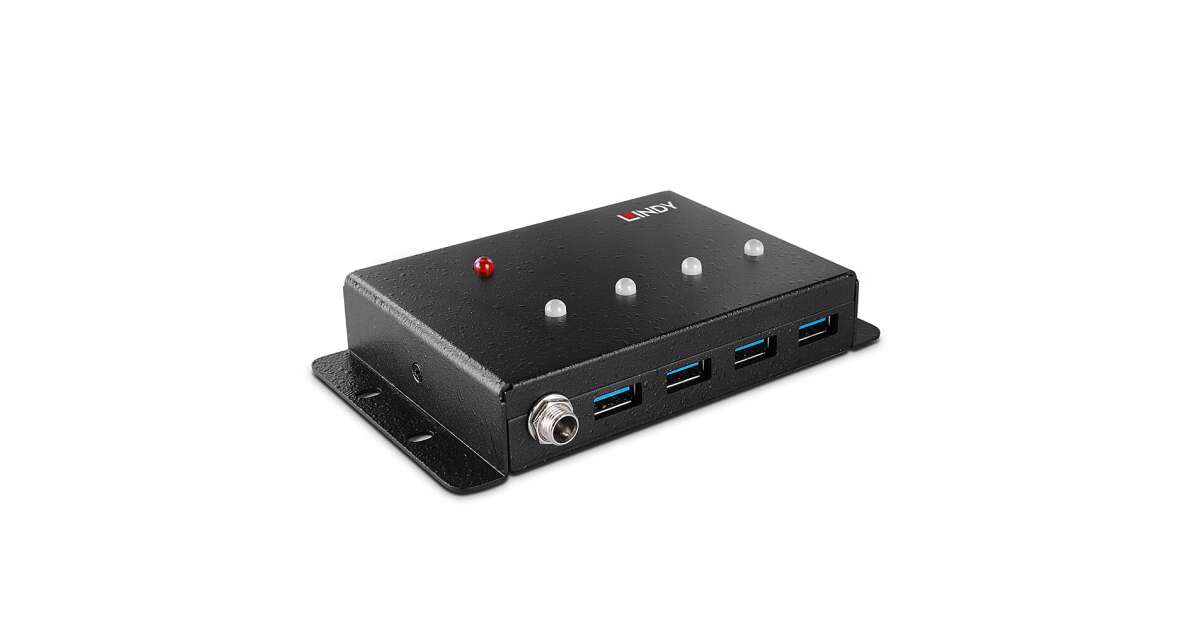 Lindy 4 Portos USB 3.0 SuperSpeed Hub - Fémház 72798726