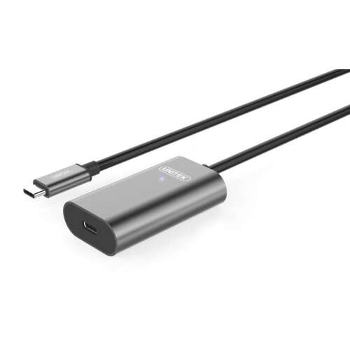 Unitek U305A USB-C aktív hosszabbító kábel 5m fekete