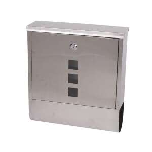 Cutie poștală modernă STR din oțel inoxidabil, finisaj argintiu - STR