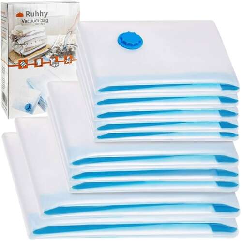 Ruhhy vacuum bags, 10 pack, different sizes, for clothes storage, space saving