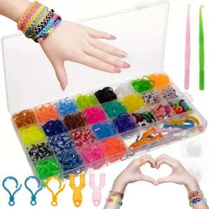 Kruzzel Loom Bracelet Making Kit with Colorful Rubber Bands and Accessories - Kruzzel