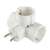 HOME TPF-36 grounded power splitter, white, 3 sockets