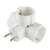 HOME TPF-36 grounded power splitter, white, 3 sockets