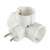 HOME TPF-36 splitter de alimentare cu împământare, alb, 3 prize