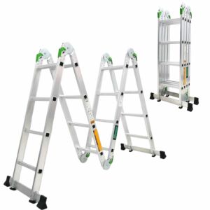 Pepita multifunctional aluminium Ladder with hinge 4x4 degrees 4,56m 112546292 - Construction & Renovation