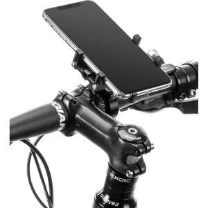 Tech-Protect Alupro bike mount for smartphone, mounted on a bicycle handlebar - Tech-Protect