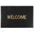 Black welcome doormat with gold welcome text, 60x90cm