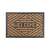 Welcome doormat, 40x60cm, brown and black, with a diamond pattern and the word welcome