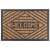 Welcome doormat, 40x60cm, brown and black, with a diamond pattern and the word welcome
