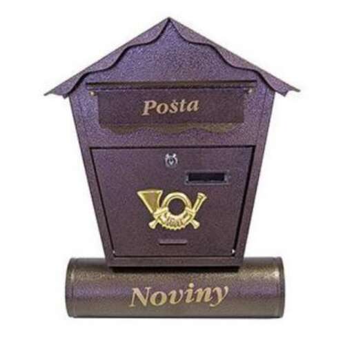 STR Nestor cutie poștală modernă din metal #brown