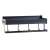 Black wall mounted spice rack with hooks and towel bar, VG-24255
