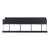 Black wall mounted spice rack with hooks and towel bar, VG-24255