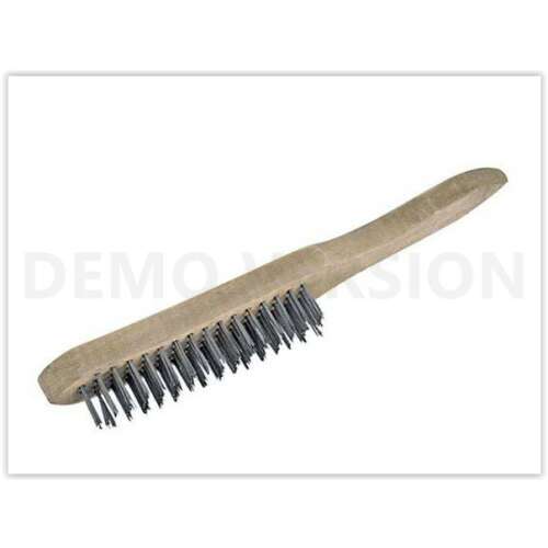 Mega 5 soros drótkefe, fa nyéllel, tisztításhoz, rozsda eltávolításához, hegesztési varratokhoz, menetekhez