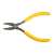 Topex 120mm universal precision pliers with yellow rubber handles