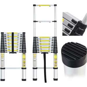 Pepita Алуминиева телескопична стълба, 13 градуса, 3,8 м 