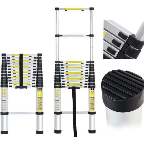 Pepita Teleszkópos alumínium létra, 13 fok, 3.8 m 