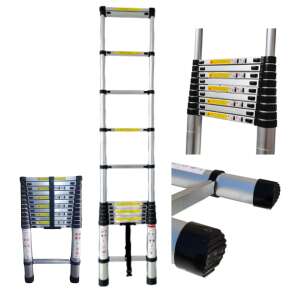 Pepita Scară telescopică din aluminiu, 15 grade, 4.4m