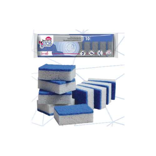 York Bacteria Stop antibakteriális súrolószivacs, 10 darabos csomag