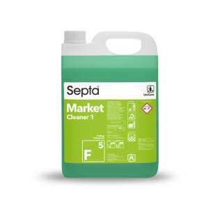 Septa Marketcleaner 1 F5, sticlă de 5L de detergent concentrat pentru pardoseli, pentru uz comercial - Agent de curățare a podelelor