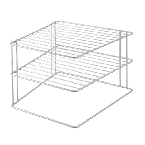 Metaltex Palio two-tier corner plate rack, silver, MX364002