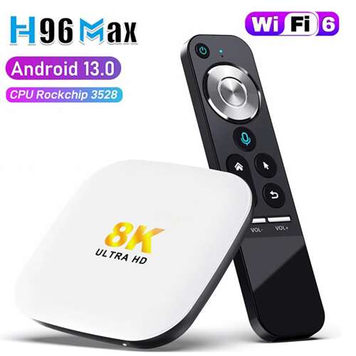 H96 Max M2 RK3528 Smart TV Box Android 13.0 WIFI 6 Támogatás 8k/4K videó dekódolás 4GB RAM 32GB Tárhely