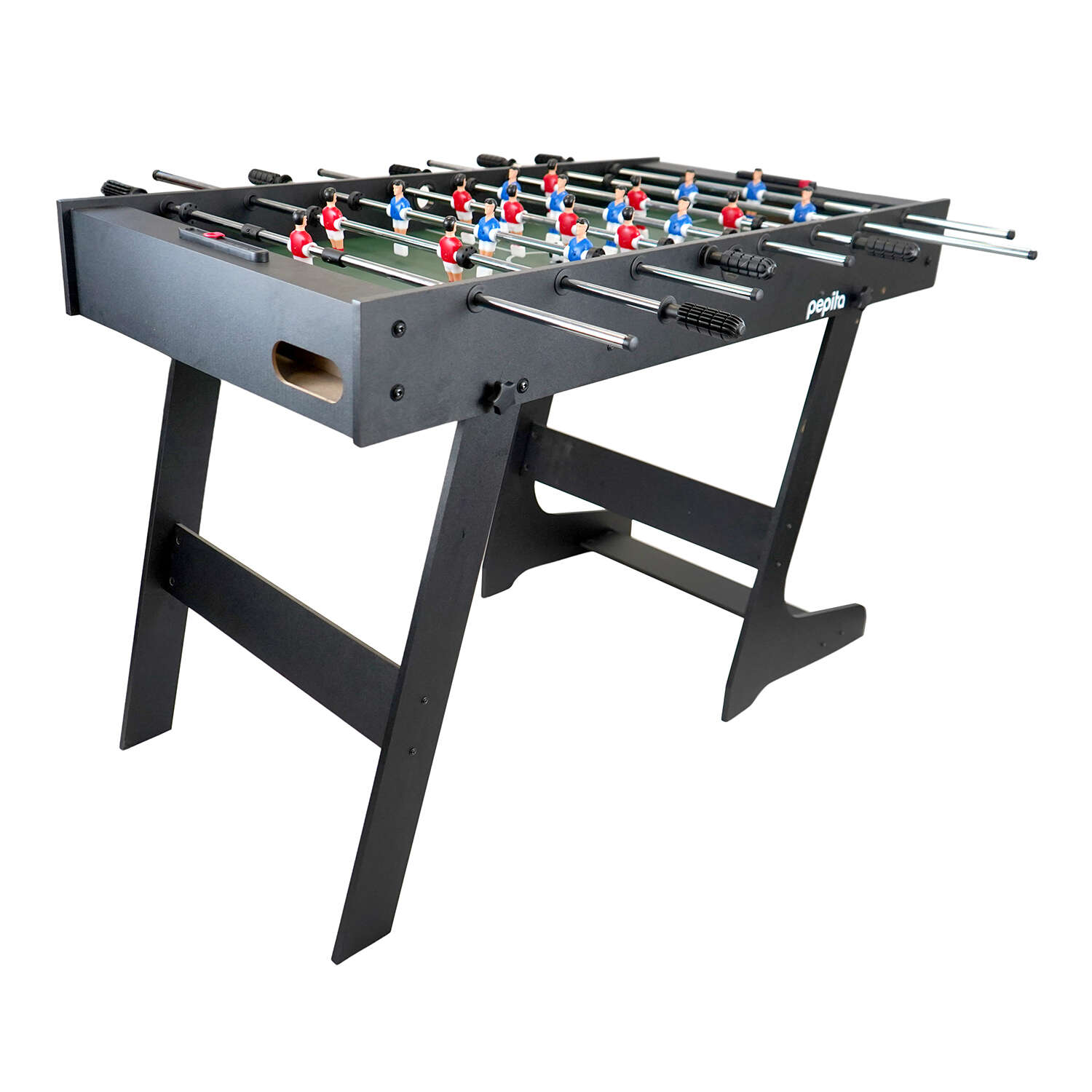 E-shop Pepita skladací stolný futbal 121x60,5x80,8cm - čierna