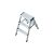 Top view of Krause Monto Dopplo 3-step aluminum ladder