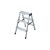 Krause Monto Dopplo 3-step aluminum ladder, angled view